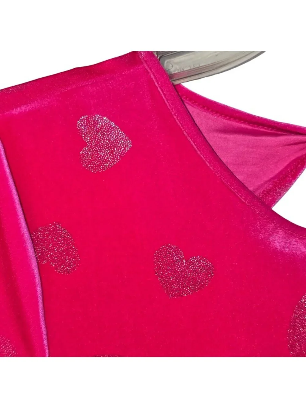 Girls Pink Heart Print Dress With Bow Detail Size 16 The Childrens Place JJ4358